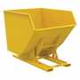 Vestil D-350-HD-NB-YEL No Bump HD Hopper 3.5CbYd Yellow