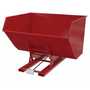 Vestil D-500-HD-SR HD Hopper 5 CbYd Soda Red