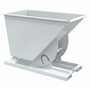 Vestil No Bump HD Hopper .75CbYd White