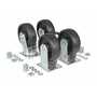 Vestil Glass-Filled Nylon Caster Kit 6 in x 2 in 8000 lb Cap, Black