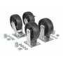 Vestil Glass-Filled Nylon Caster Kit 6 in x 2 in 5000 lb Cap, Black