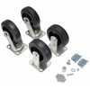 Vestil Rubber Caster Kit 6x2 2400lb Cap