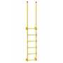 Vestil Steel Walk Through Dock Ladder 6 Step 300 Lb. Cap, Yellow