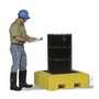 Vestil Polyethylene Ultra Spill Pallet 1 Drum Cap, 800 Lbs. Yellow