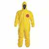 DuPont Tychem® QC12TYL Yellow Coverall with Attached Hood