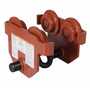 Vestil Steel Push Eye Manual Trolley 4000 Lb. Cap, Orange