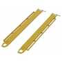 Vestil Steel Pin Style Fork Extensions with Load Rails, 4" X 72" 4,000 Lb. Cap, Yellow