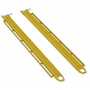 Vestil Steel Pin Style Fork Extensions with Load Rails, 4" X 96" 4,000 Lb. Cap, Yellow