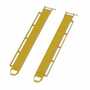 Vestil Steel Pin Style Fork Extensions with Load Rails, 5" X 72" 4,000 Lb. Cap, Yellow