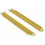 Vestil Steel Pin Style Fork Extensions with Load Rails, 5" X 84" 4,000 Lb. Cap, Yellow