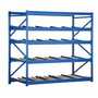 Vestil Steel Carton Flow Rack 3 Ft. 4 Level 1,000 Lb. Cap, Blue