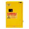 Vestil Flammable Self Closing Storage Cabinet 12 Gallon Capacity Yellow