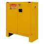 Vestil Flammable Self Closing Storage Cabinet, 6" Legs, 30 Gallon, Yellow