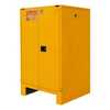 Vestil Flammable Self Closing Storage Cabinet, 6" Legs, 60 Gallon, Yellow