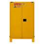 Vestil Flammable Self Closing Storage Cabinet, 6" Legs, 90 Gallon, Yellow
