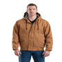 Berne FRHJ01 Flame Resistant Duck Hooded Jacket, S, Regular, Brown