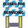 Vestil FSB-3832-BU-004 Closed for Servicing FSB Blue