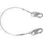 Falltech 83064 Fixed-length Cable Restraint Lanyard w/ Snap Hooks, 4'