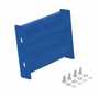 Vestil Steel 2 Ribbed Bolt On Style Guard Rail 12 In, Blue