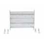 Vestil Galvanized Steel 2 Ribbed Bolt On Style Guard Rail 12 in, Gray
