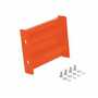 Vestil Steel 2 Ribbed Bolt On Style Guard Rail 12 In, Orange