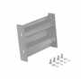 Vestil Steel 2 Ribbed Bolt On Style Guard Rail 12 In, Silver