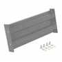Vestil Steel 2 Ribbed Bolt On Style Guard Rail 24 in, Gray Semi Gloss