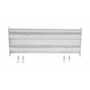 Vestil Galvanized Steel 2 Ribbed Bolt On Style Guard Rail 24 in, Gray