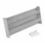 Vestil Steel 2 Ribbed Bolt On Style Guard Rail 24 In, Silver