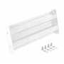 Vestil Steel 2 Ribbed Bolt On Style Guard Rail 24 In, White