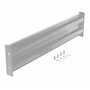 Vestil Steel 2 Ribbed Bolt On Style Guard Rail 41.875 in, Silver