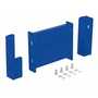 Vestil Steel 2 Ribbed Drop In Style Guard Rail 12 In, Blue