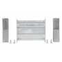 Vestil Galvanized Steel 2 Ribbed Drop In Style Guard Rail 12 in, Gray