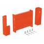 Vestil Steel 2 Ribbed Drop In Style Guard Rail 12 In, Orange