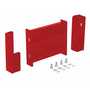 Vestil Steel 2 Ribbed Drop In Style Guard Rail 12 In, Red