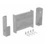 Vestil Steel 2 Ribbed Drop In Style Guard Rail 12 In, Silver