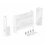 Vestil Steel 2 Ribbed Drop In Style Guard Rail 12 In, White