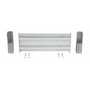 Vestil Galvanized Steel 2 Ribbed Drop In Style Guard Rail 24 in, Gray
