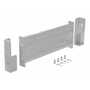Vestil Steel 2 Ribbed Drop In Style Guard Rail 24 In, Silver