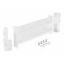 Vestil Steel 2 Ribbed Drop In Style Guard Rail 24 In, White