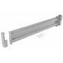 Vestil Steel 2 Ribbed Drop In Style Guard Rail 53.875 in, Silver