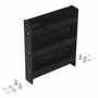 Vestil Steel 3 Ribbed Bolt On Style Guard Rail 12 In, Black