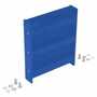 Vestil Steel 3 Ribbed Bolt On Style Guard Rail 12 In, Blue