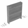 Vestil Steel 3 Ribbed Bolt On Style Guard Rail 12 in, Gray Semi Gloss
