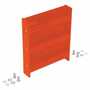 Vestil Steel 3 Ribbed Bolt On Style Guard Rail 12 In, Orange