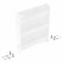 Vestil Steel 3 Ribbed Bolt On Style Guard Rail 12 In, White