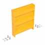 Vestil Steel 3 Ribbed Bolt On Style Guard Rail 12 In, Yellow