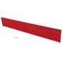 Vestil Steel 3 Ribbed Bolt On Style Guard Rail 113.875 In, Red