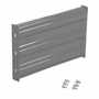 Vestil Steel 3 Ribbed Bolt On Style Guard Rail 24 in, Gray Semi Gloss