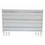 Vestil Galvanized Steel 3 Ribbed Bolt On Style Guard Rail 24 in, Gray